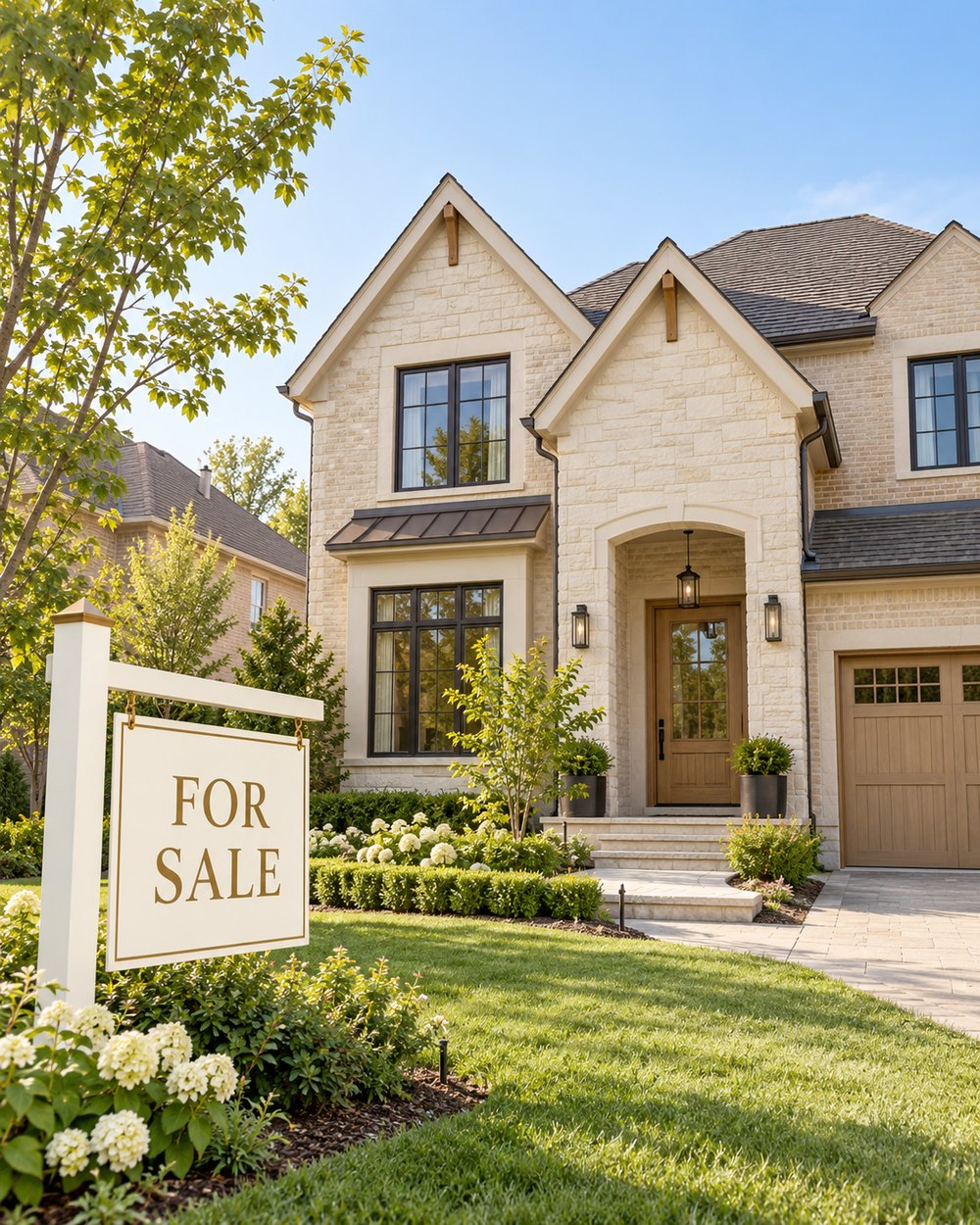 A for-sale sign on the lawn of an Ontario home