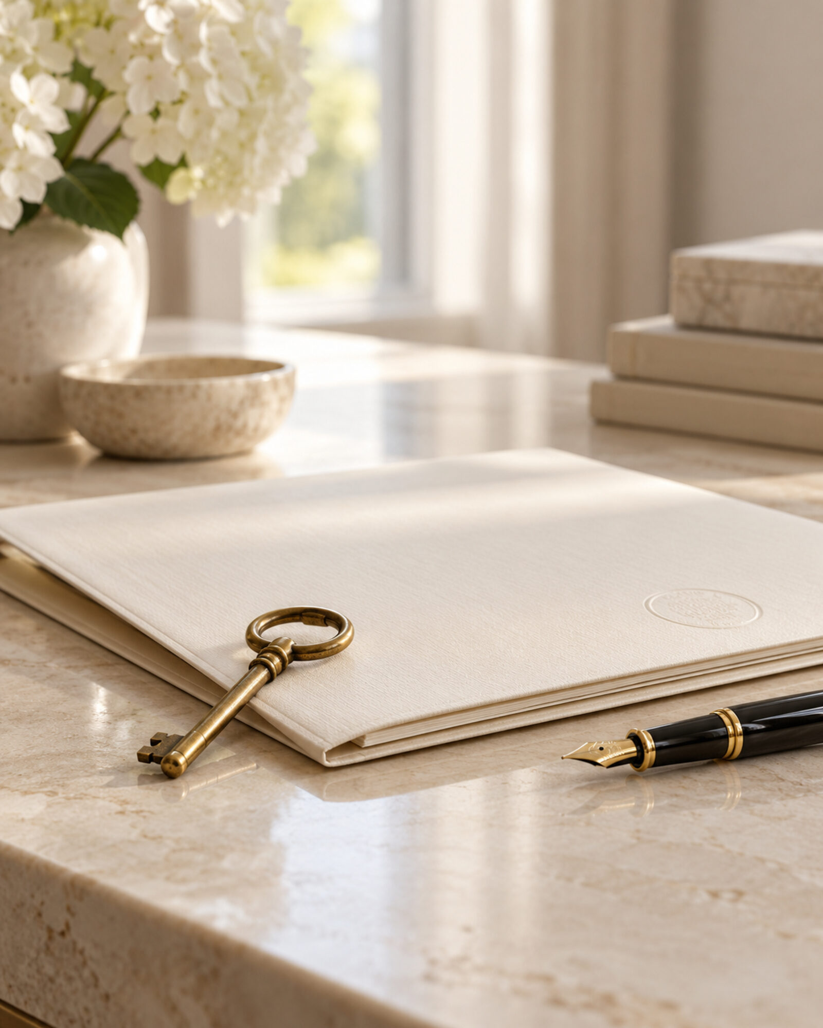 A will and pen on a desk